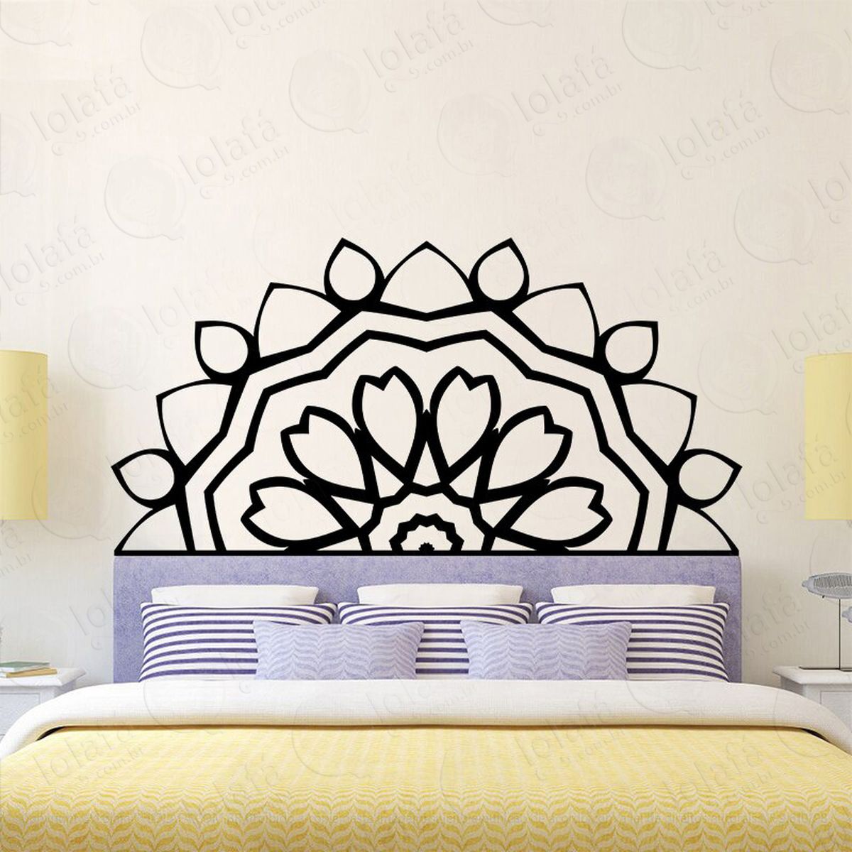 mandala seja livre adesivo de parede decorativo para casa, quarto, sala e vidro - mod:641