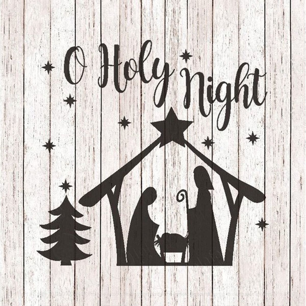 holy night presépio adesivo de natal para vitrine, parede, porta de vidro - decoração natalina mod:120